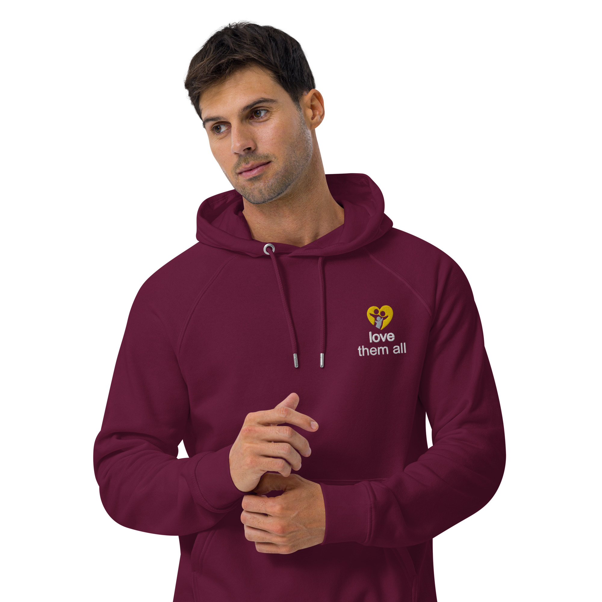 Unisex eco raglan hoodie (embroidered)
